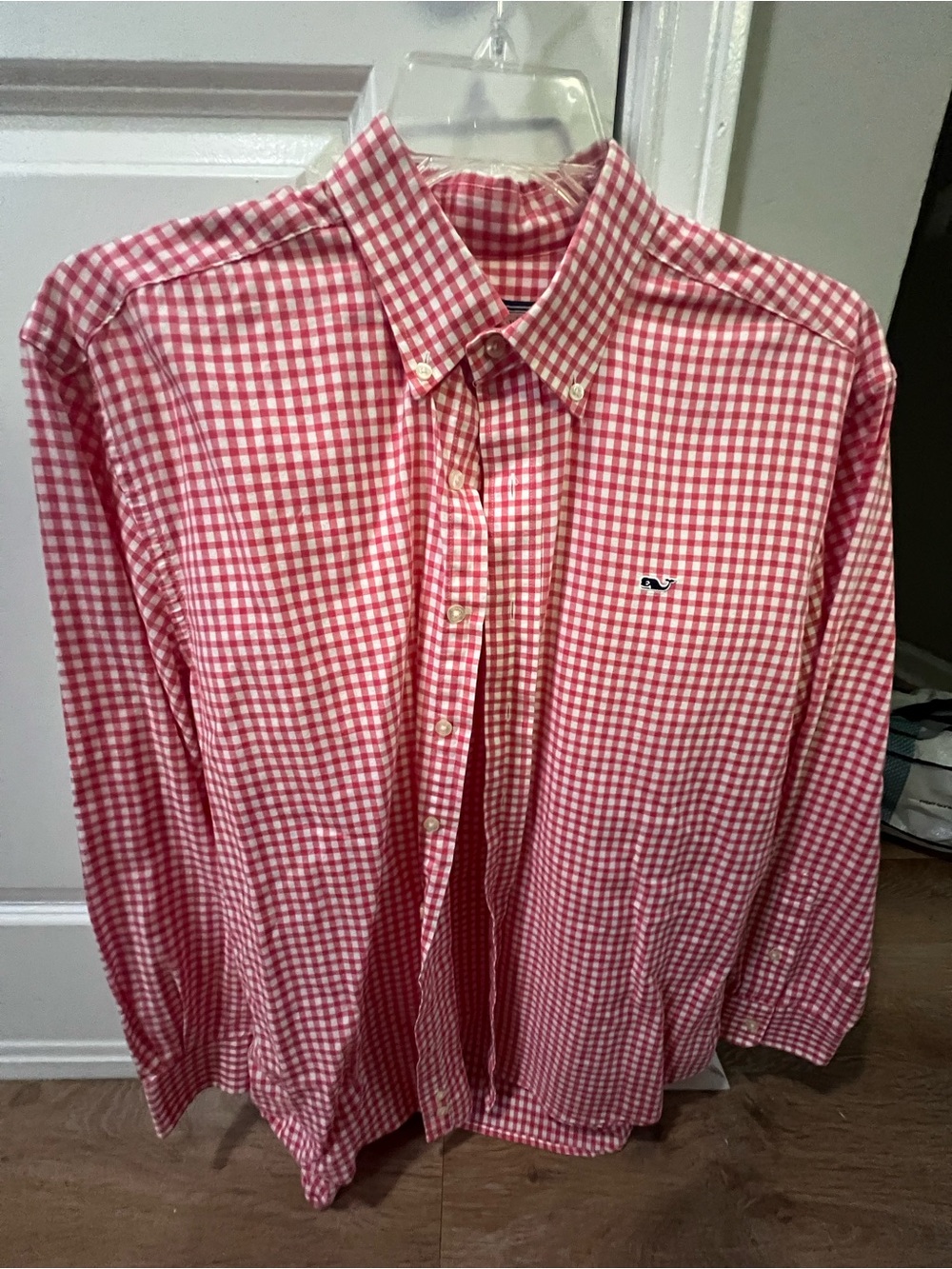 Vineyard Vines Red & White Gingham Button-Down Shirt